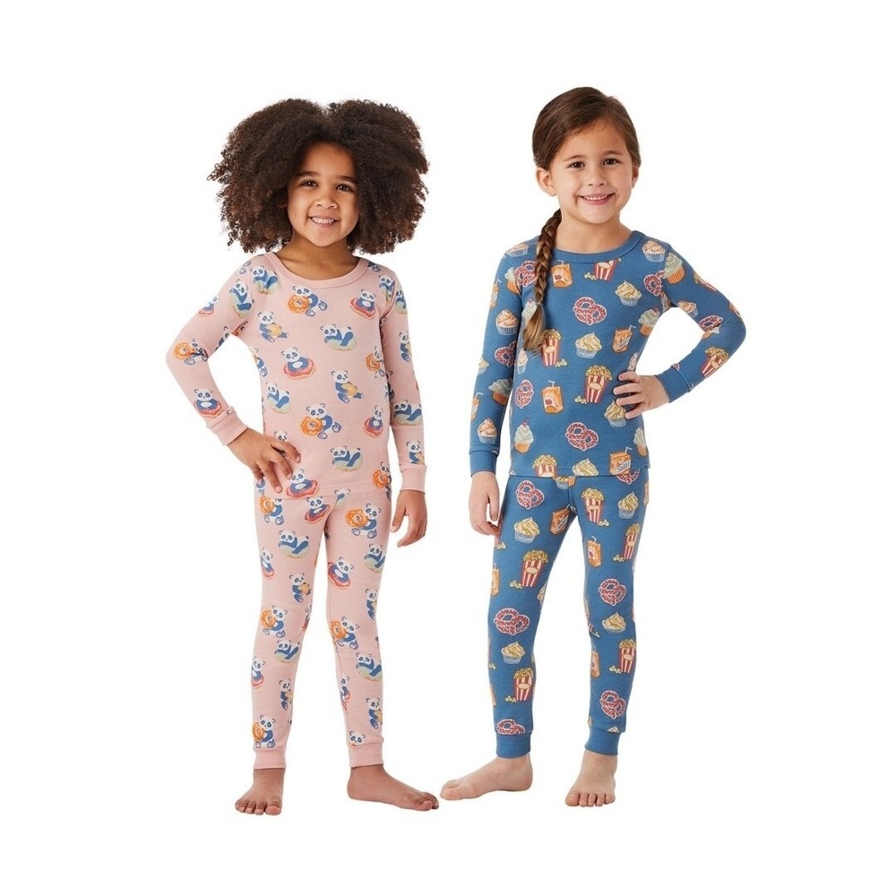 Member's‎ Mark Girls 4 Piece Organic Cotton Pajama Set 4t